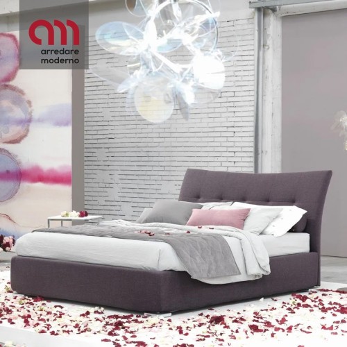 Letto contenitore matrimoniale Ergogreen Allison imbottito