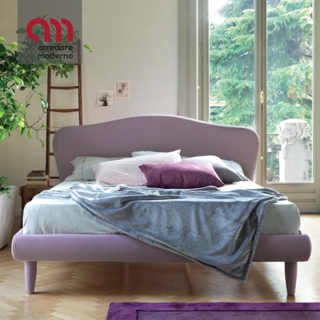 Letto matrimoniale Ergogreen Camilla imbottito - Arredare Moderno