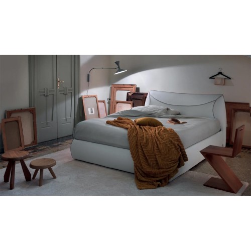 Letto contenitore matrimoniale Ergogreen Corinne in pelle