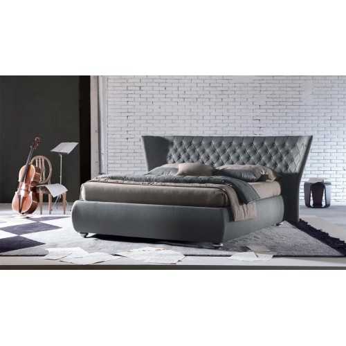 Letto singolo Ergogreen Giselle in pelle - Arredare Moderno