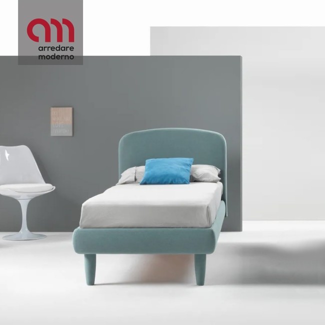 Letto singolo Ergogreen Guendalina in pelle - Arredare Moderno