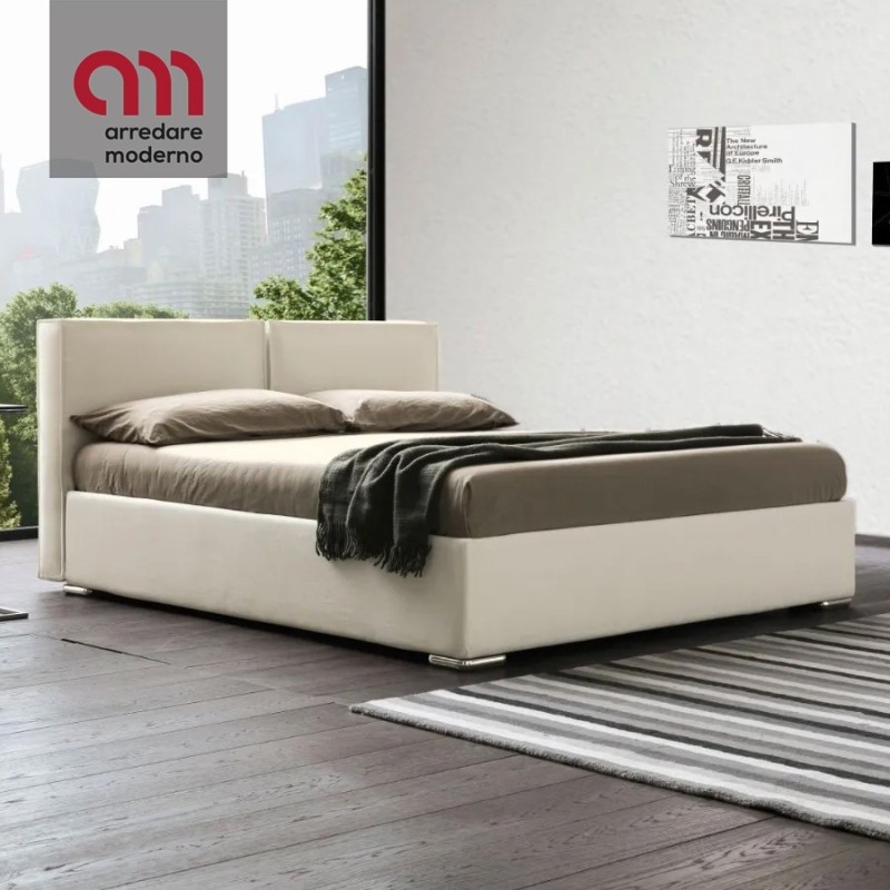 Letto matrimoniale Ergogreen Jasmine imbottito - Arredare Moderno