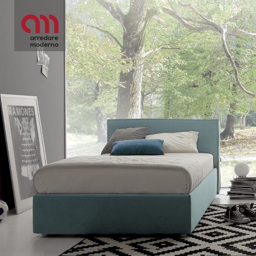 Letto singolo Ergogreen Jasmine imbottito - Arredare Moderno