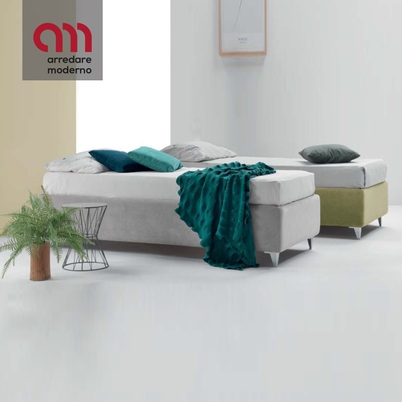 Letto sommier singolo Ergogreen Viky imbottito - Arredare Moderno