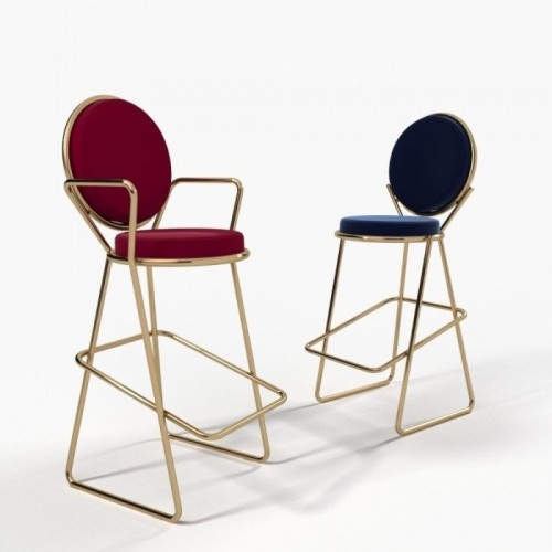 Double Zero Moroso Sgabello con braccioli - Arredare Moderno