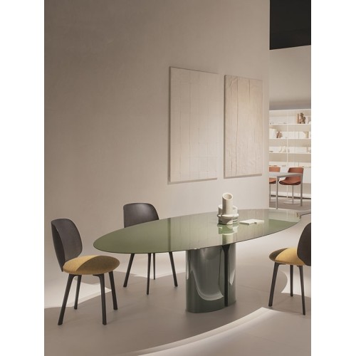 Tavolo MDF Italia NVL Table in marmo e laccato - Arredare Moderno