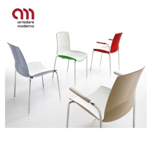 Sedia Infiniti Design modello Now 4 Legs with arms - Arredare moderno