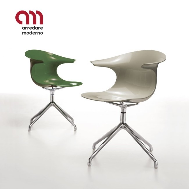 Sedia Infiniti Design Loop 4 Star Aluminium Base - Arredare moderno