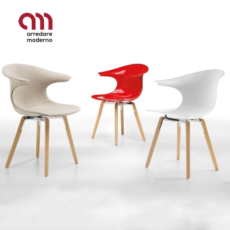 Sedia Infiniti Design Loop Mono Wooden Legs - Arredare moderno