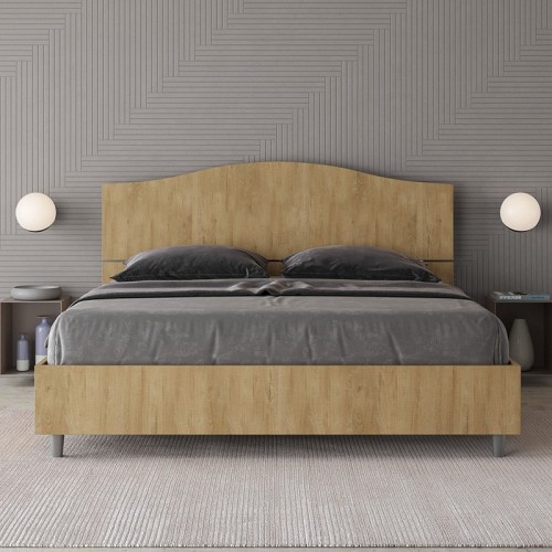 Letto matrimoniale Ityhome Dores in legno - Arredare Moderno