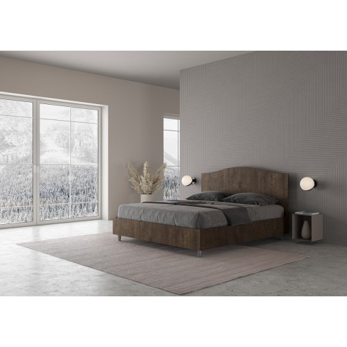 Letto matrimoniale Ityhome Dores in legno - Arredare Moderno