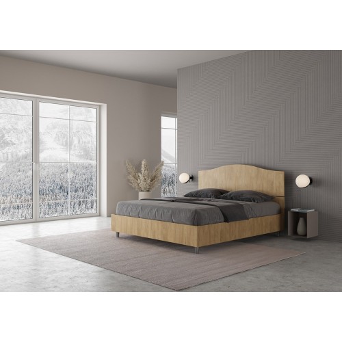 Letto matrimoniale Ityhome Dores in legno - Arredare Moderno