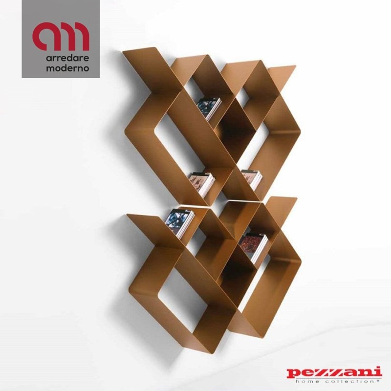 Libreria Pezzani Mondrian composizione 2 elementi - Arredare Moderno