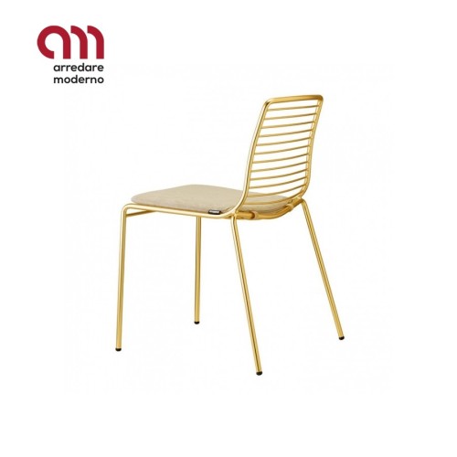 Sedia Scab Design modello Summer ottone satinato - Arredare Moderno