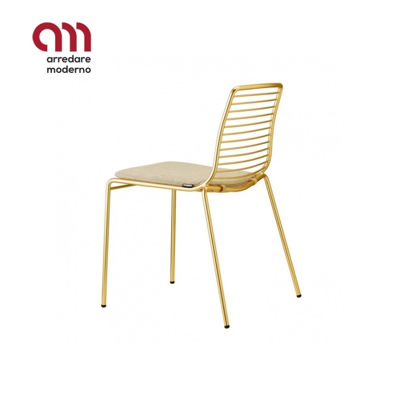 Sedia Scab Design modello Summer ottone satinato - Arredare Moderno