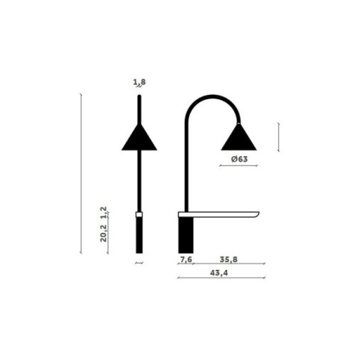 Lampada Ozz Wall S Miniforms da parete