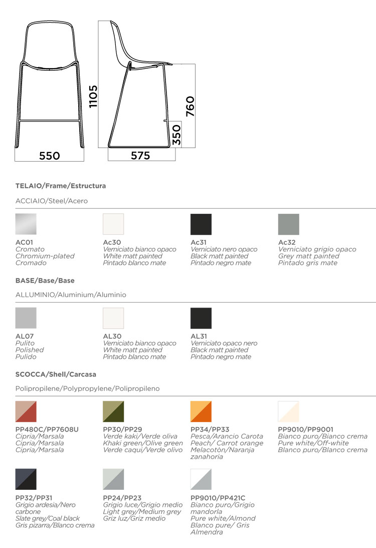 Pure Loop Binuance Bar Stool Infiniti Design sizes and finishes