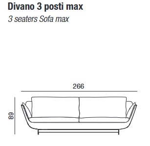 Biggie Mono Sofa Twils dimensions