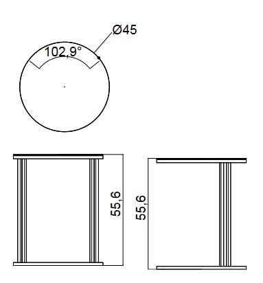 Orion Round Twils Side Table Dimensions